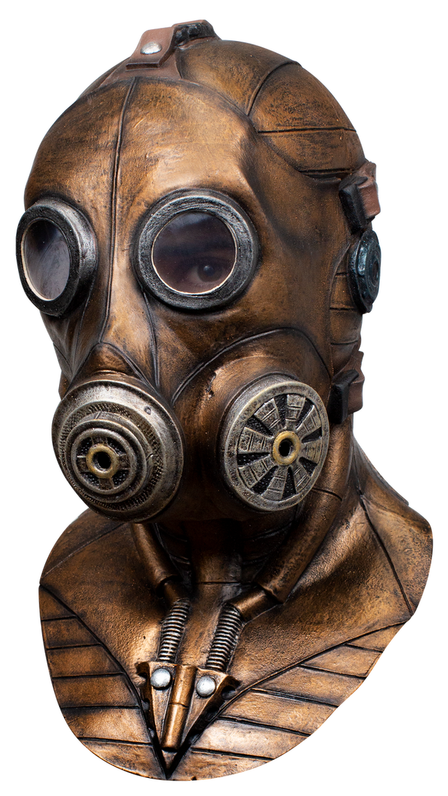 Bronze Smoke Gas Mask- front view