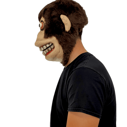J. Chimp Mask- worn by model, side view