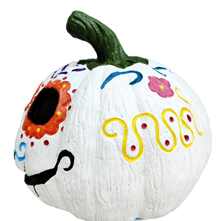 Day of the Dead Pumpkin Prop- side view
