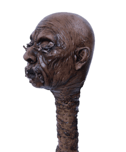 Tzantza Staff- close up, side view