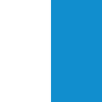 White with Blue