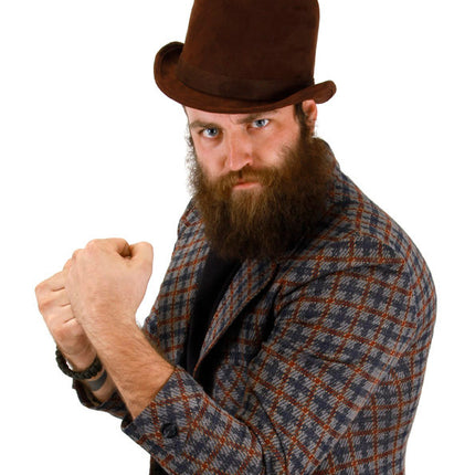 Brown Derby Hat- worn by model