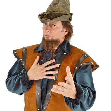 Robin Hood Plush Hat Moss Green- worn by model