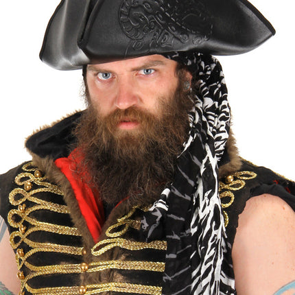 Octopus Pirate Hat- worn by model up close