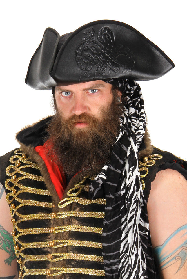 Octopus Pirate Hat- worn by model up close