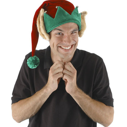 Plush Elf Hat with Ears- worn by model