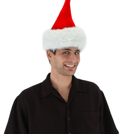 Curly Q Santa Plush Hat- worn by adult model