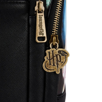 Harry Potter Trilogy Triple Pocket Mini Backpack- zipper charm
