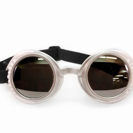 Silver Mirrored Atomic Ray Goggles- front view