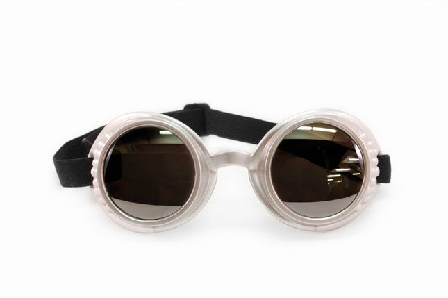 Silver Mirrored Atomic Ray Goggles- front view