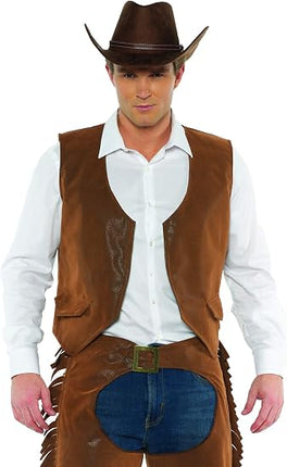 Underwraps Leather Look Cowboy Adult Vest
