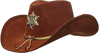Underwraps Brown Sheriff Hat with Gold Tassels Adult Size