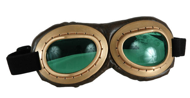 Aviator Goggles Gold/Green