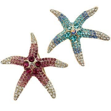 Starfish Brooch Asst