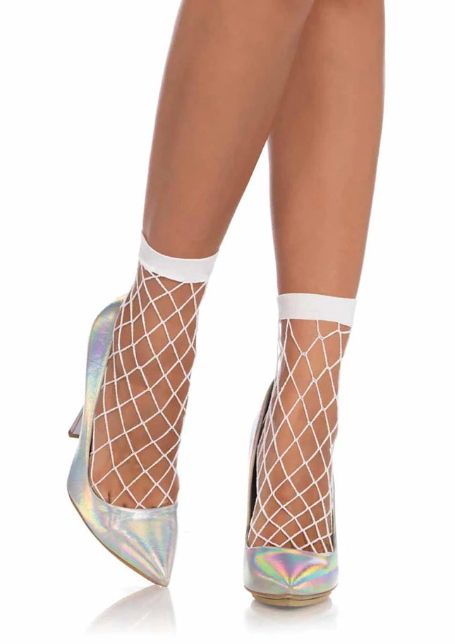 Diamond Net Anklets- white