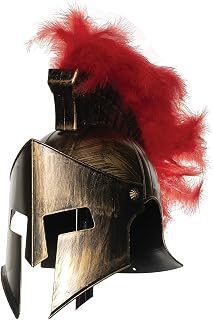 Underwraps Bronze Gladiator Helmet with Red Plume