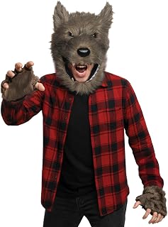 Plush Wolf Head & Gloves