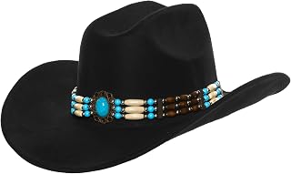 Black Cowboy Hat Bead Band