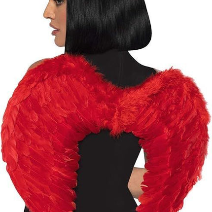 Red Marabou Trimmed Wings