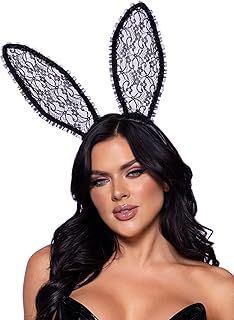 Black Ruffle Lace Bunny Ears