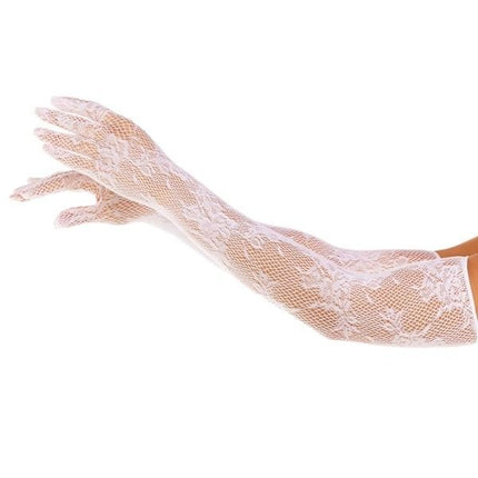 White Lace Opera Glove