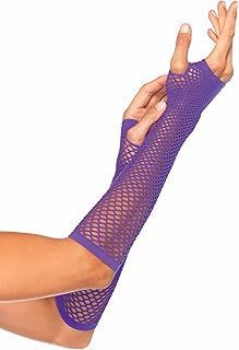 Neon Purple Triangle Net Gloves