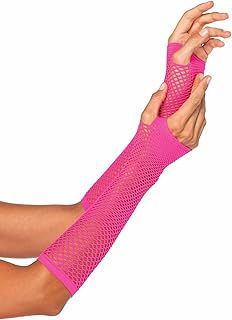Neon Pink Triangle Net Gloves