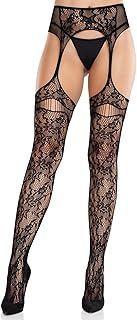 Black Bloom Net Stockings
