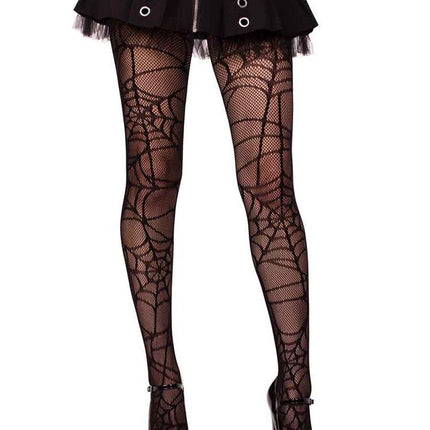 Black Spiderweb Net Tights