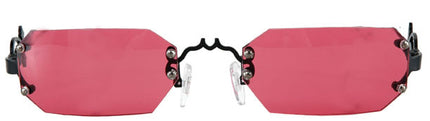 Gothic Vampire Glasses Black/Rose- front view