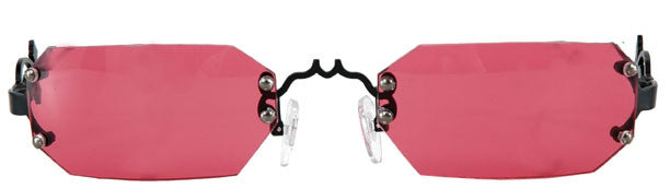 Gothic Vampire Glasses Black/Rose- front view