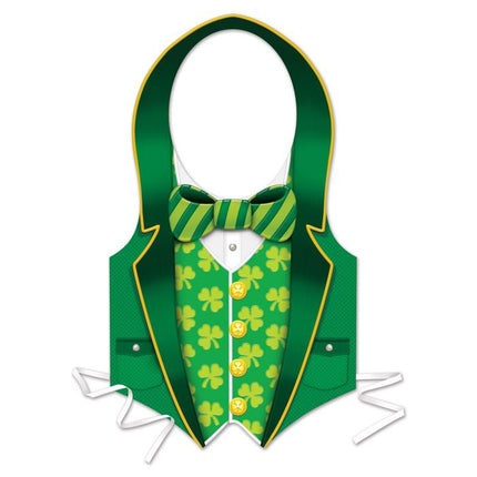 Plastic St. Patrick's Day Vest- front view