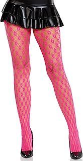 Neon Pink Eyelet Net Tights