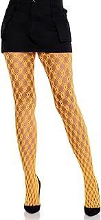 Neon Orange Eyelet Net Tights