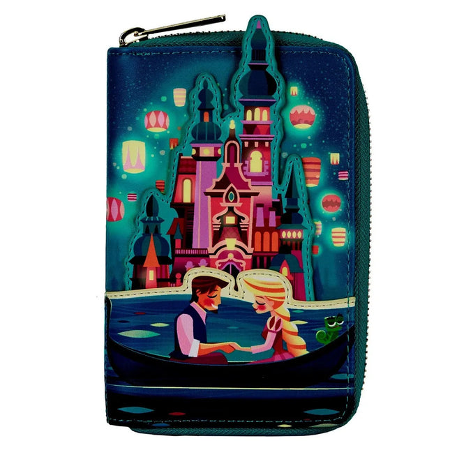 Tangled Rapunzel Castle Glow In The Dark Wallet- front glow in the dark view