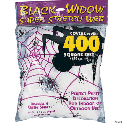 White Super Stretch Spider Web