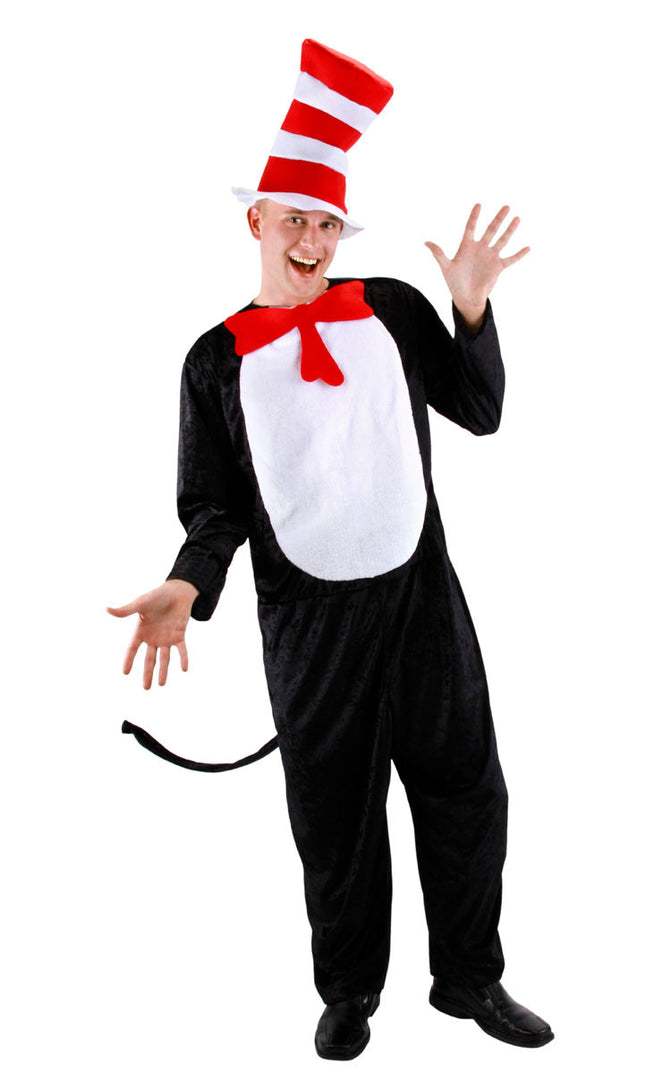Dr. Seuss- The Cat in the Hat Adult Costume- front view 2