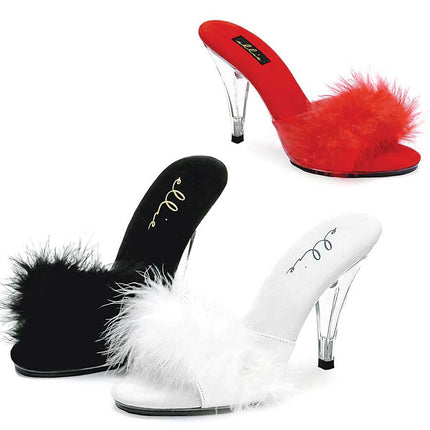 4" Heel Maribou Slippers