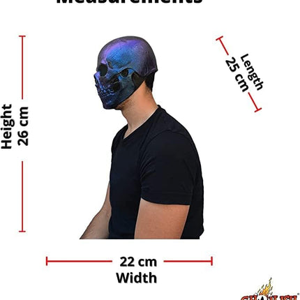 Metallic Blue Skull Mask