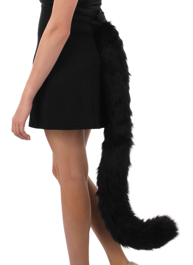Deluxe Plush Cat Tail- worn by model