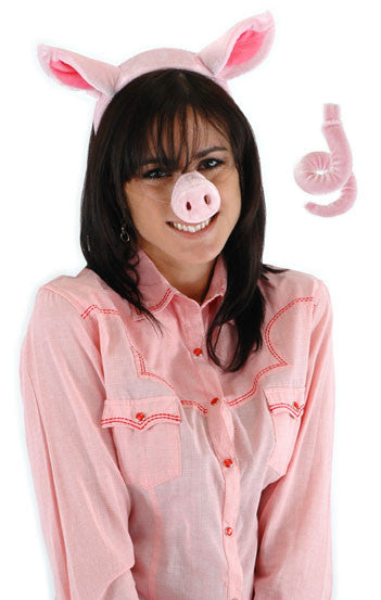 Pig Nose, Ears, & Tail Kit- worn by model