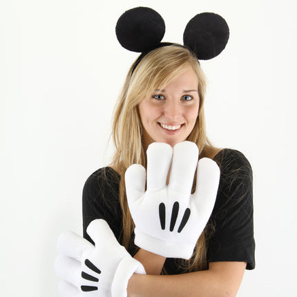 Mickey Ears Headband & Gloves Kit- worn by female model