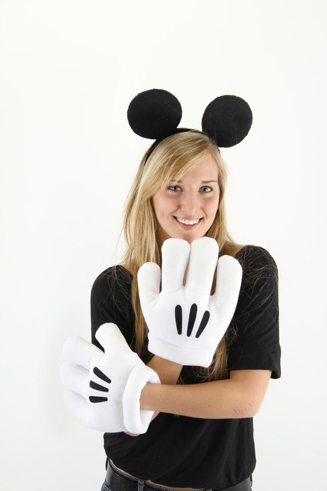 Mickey Ears Headband & Gloves Kit- worn by female model
