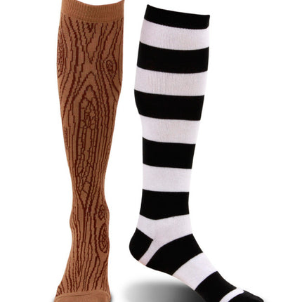 Mismatched Pirate Knee-High Socks
