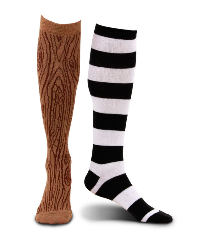 Mismatched Pirate Knee-High Socks