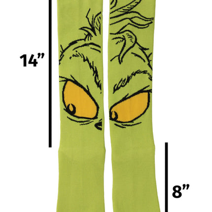Dr. Seuss- The Grinch Knee High Socks- measurements