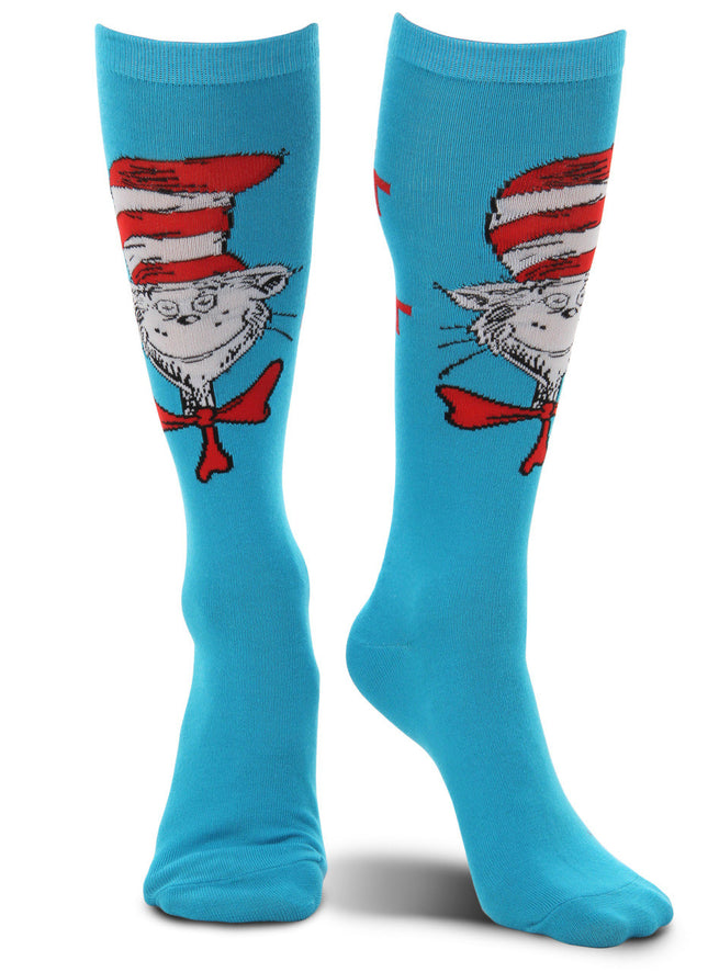Dr. Seuss- The Cat in the Hat Paws Knee High Socks- worn by model