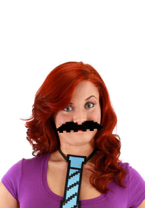Pixel 8 Moustache Set- worn by model with other accessories