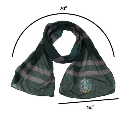 Harry Potter- Slytherin Lightweight Scarf- measurements