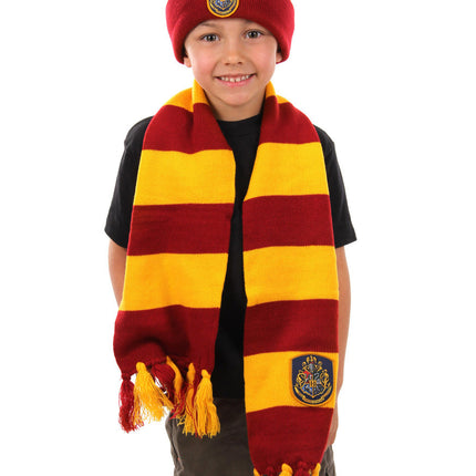 Harry Potter- Hogwarts Knit Hat & Scarf Set- worn by child model